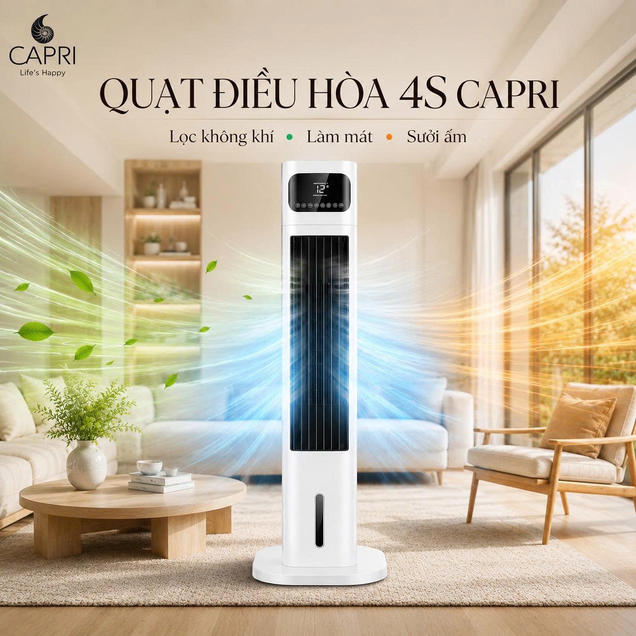 Quạt điều hòa hơi nước 4S Capri
